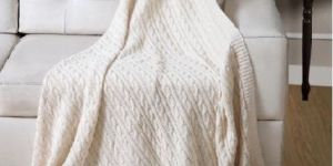 Cotton Knitted Throw