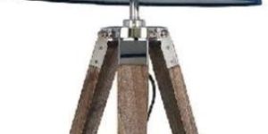 Wooden Tripod Table Lamp