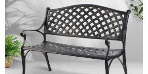 Grey Aluminium Cast Bench