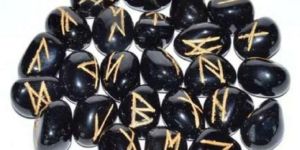 Black Agate Rune Set