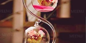 Borosilicate Glass Table Top Planter with Glass Stand