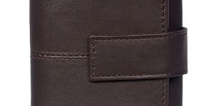 Leather Wallet Tri Fold Brown