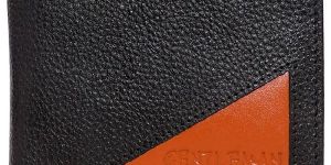 Wallet Men Leather Black Cardholder