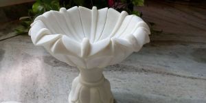RM 11inch Marble Pedestal Bowl