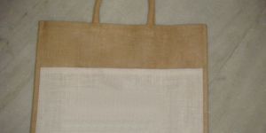 .JUTE BAG WITH COTTON POCKET.
