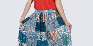 Ladies Designer Printed Cotton Skirts