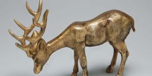 Brass Deer Statue