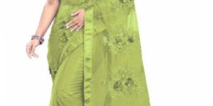 Embroidered Net Saree