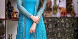 Party Wear Gown with Shrug