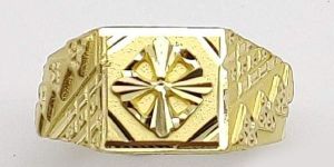 Gold Men Casting Ring - 22K