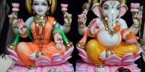 Marble Laxmi Ganesh Statue