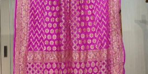 Banarasi Pure Chiffon Bandhej Dyeable Saree