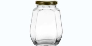 Glass Octagon Jar