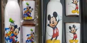 Cartoon Printed Copper Bottle Gift Set