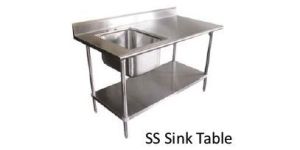Stainless Steel Single Sink Table