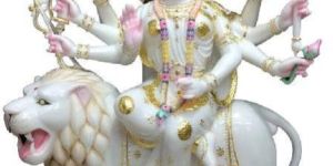 Maa Laxmi Statue in White Marble