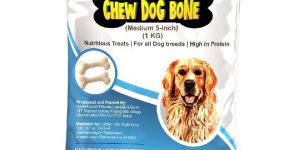 Boltz Rawhide Pressed Dog Chew Bone, (Medium 5-inch Size) 1 Kg Pack