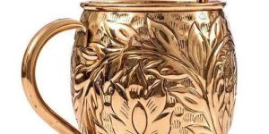 EMBOSSED COPPER MUG