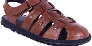 Mens Tan Leather Sandals