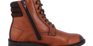 Mens Zipper Leather Boots