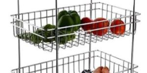 3 Layer SS Kitchen Vegetable Fruits Storage Basket