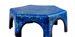 Unbreakable Plastic Bathroom Stool Patla with Anti Skid Grip