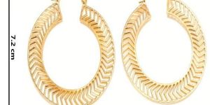 Hp249 Brass Hoop Earrings