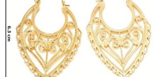 Hp296 Brass Hoop Earrings