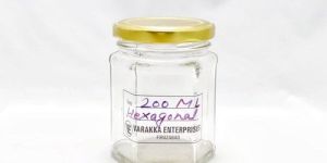 200ml Hexagonal Glass Jar