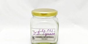 250ml J.D Square Glass Jar