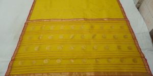 Chanderi Zari Piping Katan Silk Saree