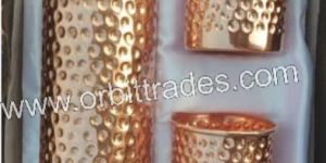 Copper Water Bottle & Glass Set