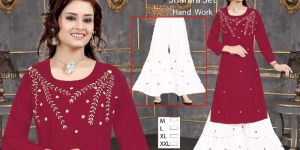 D. No - 351 Hand Work Sharara Set