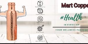 Copper Hammered Polish Jointless Bottle