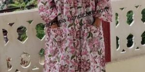 Hand Block Printed Bathrobe