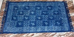 Indigo Blue Cotton Dhurrie