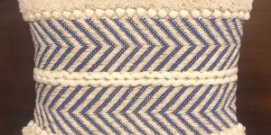 Highway Handwoven Cotton Chindi and Lurex Cushion Cover