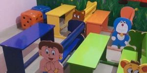 Wooden Kids Desk Bench