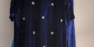 Blue Velvet Hand Embroidered Suit