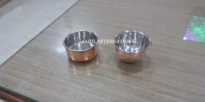 COPPER STEEL SERVING BOWL