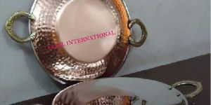 Copper Steel Serving Tawa