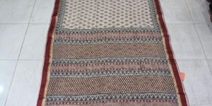 Cotton Hand Block Printed Sarees