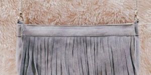 Suede Leather Fringed Shoulder Bag