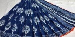 Dabu Printed Cotton Saree