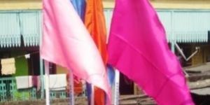 Triangular China Silk Flag