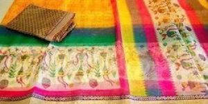 Kerala Mural Cotton Saree