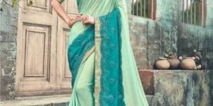 Chiffon Net Embroidered Saree