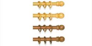 Wood Finish Curtain Rods