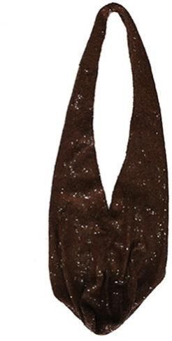 Brown Plain Sequin Bag