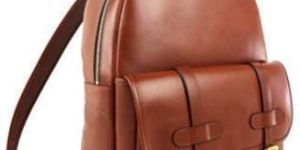 Leather College Backpack